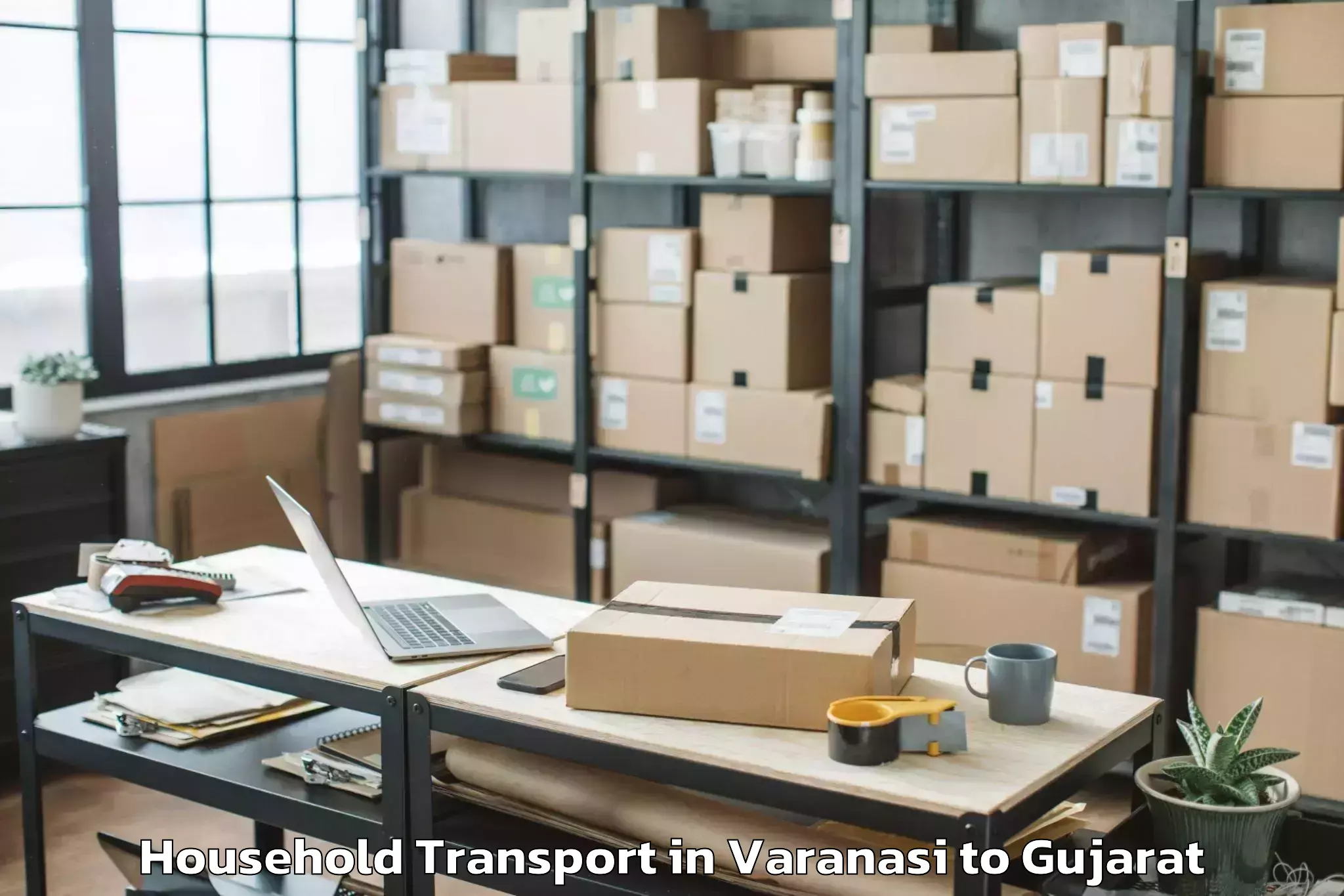 Easy Varanasi to Jambughoda Household Transport Booking